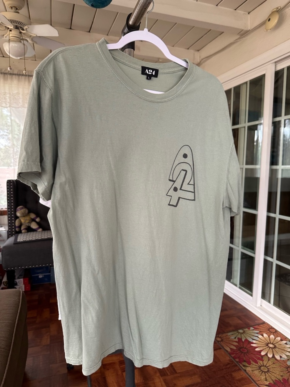 Archive A24 Stacked Logo Tee - Sage Green - Large
